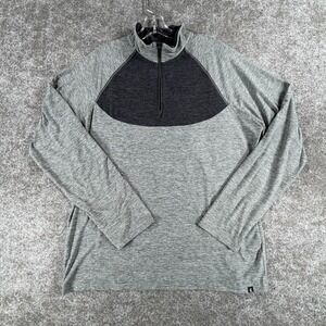 Kyodan Top Mens XL Gray Colorblock Stretch Performance Raglan Sleeve Athleisure